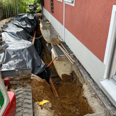 Schritt 1: Freilegung der Wand